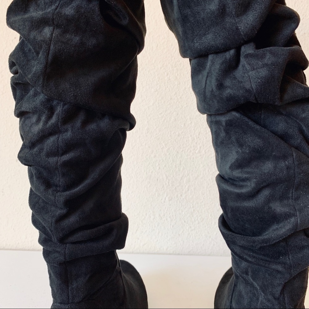 Catherine Malandrino Black Ruched Knee 1" Boot - Picture 6 of 8